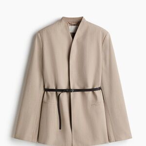 H&M Beige Belted Blazer